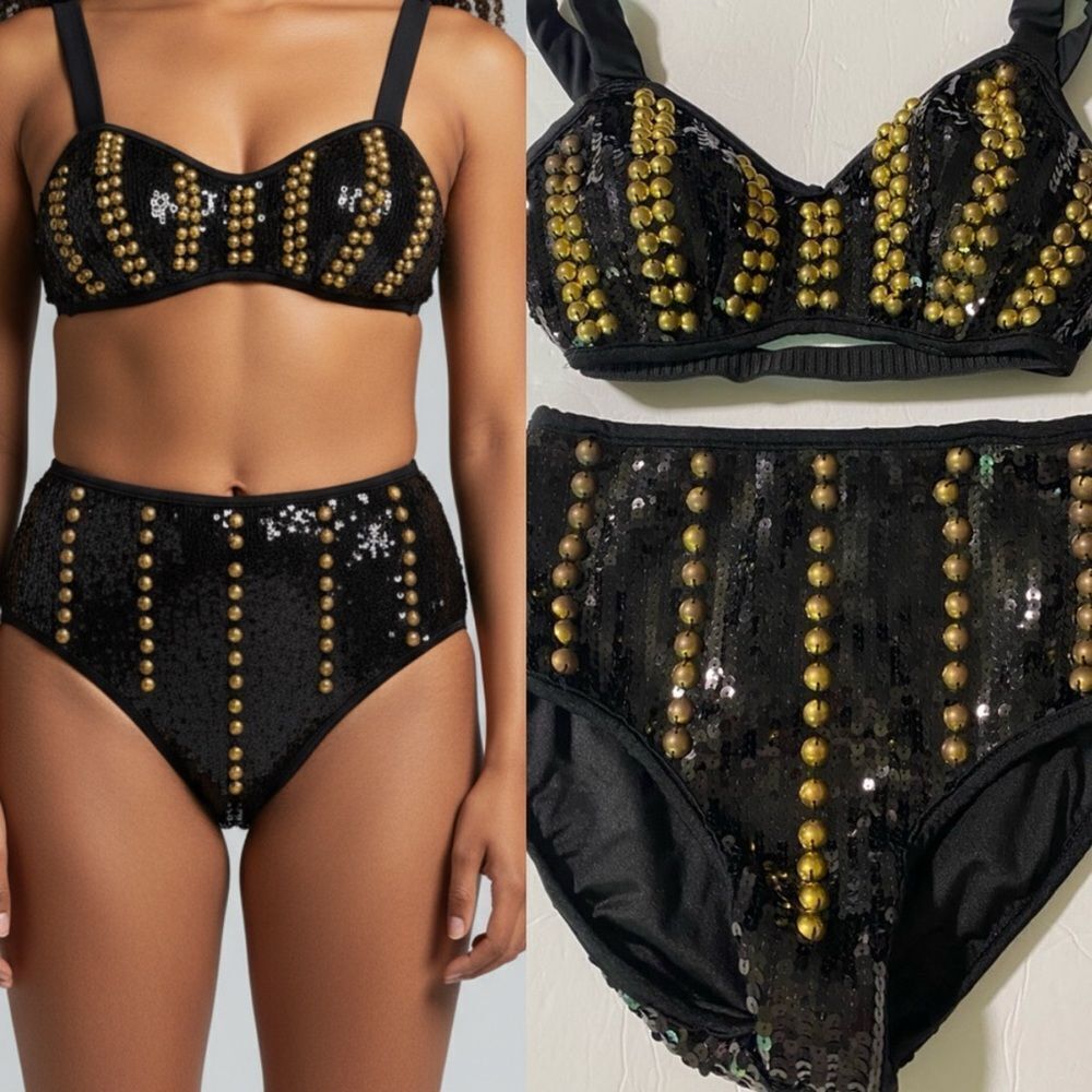 Glamour Dance solo dance costume mature sequin 5556 rocker goth 2 piece SA/MA